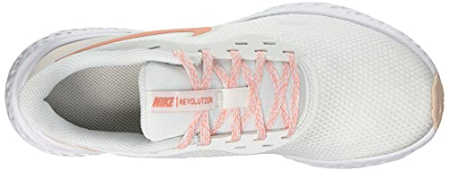 Nike Revolution 5 - Zapatillas Mujer, Blanco (Summit White Crimson Bliss Orange Pearl), 38 EU, Par