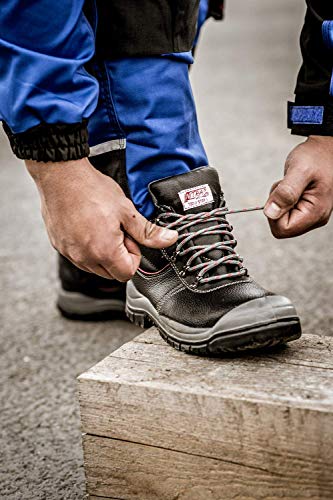 Nitras 7201 Step II Botas de Trabajo - Zapatos de Seguridad S3 para Hombres y Mujeres - Botas Resistentes al Agua con Punta de Acero - Negro, Tamaño 42