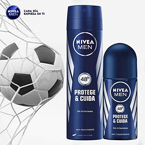 NIVEA MEN Protege & Cuida Spray en pack de 6 (6 x 200 ml), desodorante para hombre con máxima protección 48 horas, spray antitranspirante de cuidado masculino, 0% alcohol