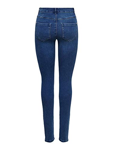 ONLY Onlroyal High Waist Skinny Jeans Vaqueros, Medium Blue Denim, L / 30L para Mujer