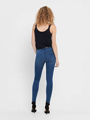 ONLY Onlroyal High Waist Skinny Jeans Vaqueros, Medium Blue Denim, L / 30L para Mujer