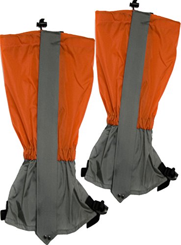 Outdoor Saxx® - Polainas impermeables para senderismo, esquí, suciedad y suciedad (2 unidades), color naranja