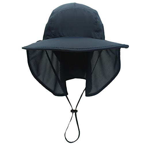 outfly Sombrero de protección solar para hombre con protector de cuello para mujer al aire libre, protección UV, sombrero de montañismo