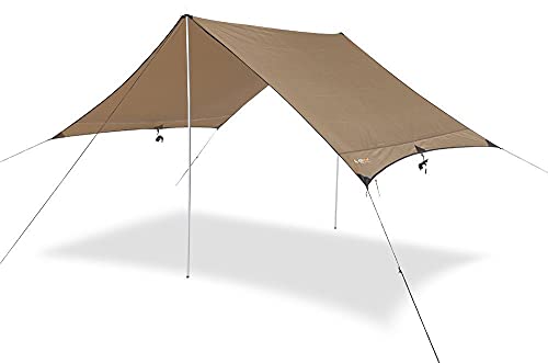 OZtrail Hiker Fly - Lona para Camping - Toldo Protector del Sol - Carpa Tarp Impermeable para Acampar, Compacta y Fuerte Toldo de Excursionista 350x210cm. Protección para Sol y Lluvia. 1 Kg. mph-HF-D