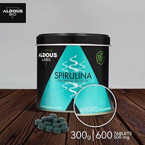 Pack Espirulina Bio Premium + Clorella Bio Premium | 1100 Comprimidos de 500 mg | Vegano - Saciante - DETOX - Proteína vegetal | Certificación Ecológica Oficial