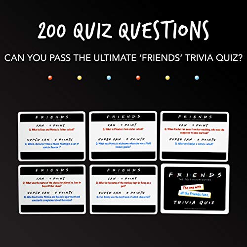 Paladone- Friends Bloque de Preguntas Trivia Quiz, Tarjetas con 200 Preguntas- Preguntas de Nivel fáciles y difíciles