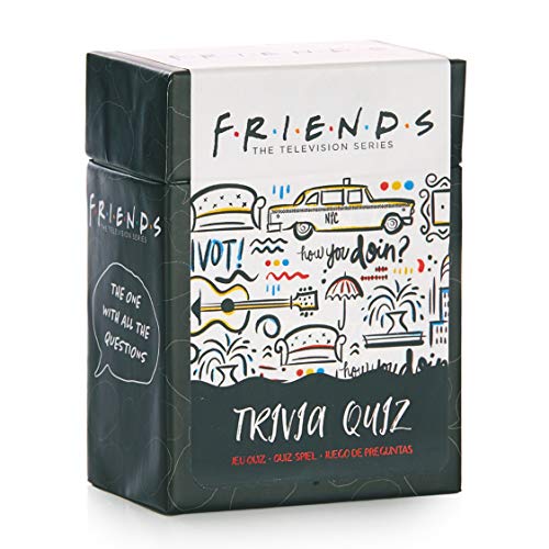 Paladone- Friends Bloque de Preguntas Trivia Quiz, Tarjetas con 200 Preguntas- Preguntas de Nivel fáciles y difíciles