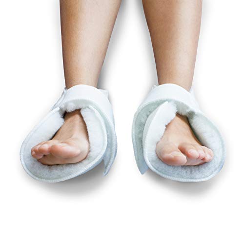 Par de patucos antiescaras para protección de pies y talones, Pie izquierdo y derecho, taloneras antiescaras, para personas en cama o silla de ruedas, Prevención de úlceras en el pie