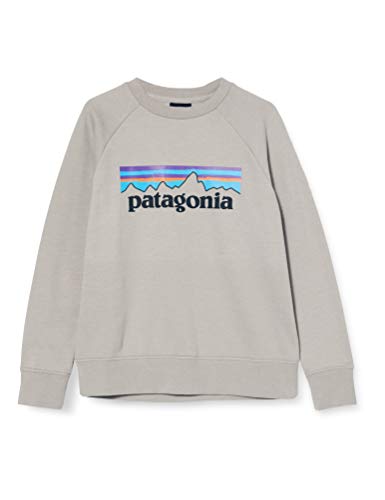 Patagonia K's LW Crew Sweatshirt Sudadera, P-6 Logo: Drifter Grey, M Unisex Adulto