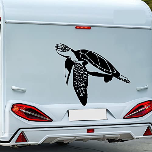 Pegatina Promotion Pegatina con diseño de tortuga océano para caravana, autocaravana, WOWMI, camping, caravana o vacaciones