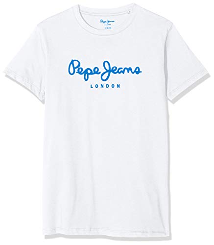 Pepe Jeans Art PB501228 Camiseta, Blanco (White 800), 14 años para Niños