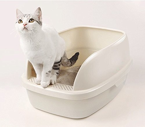 Pet Online Caja de arena para gatos Anti-splash Cat basura bandeja con pala