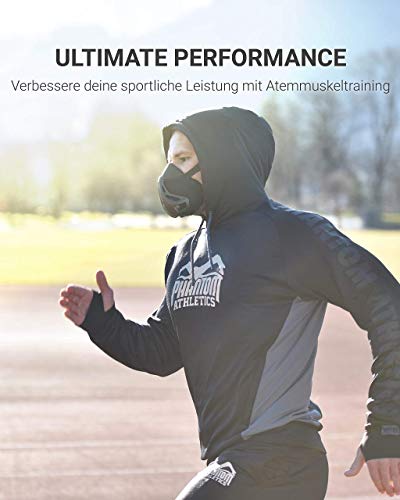 Phantom Athletics Training Mask - Aumente su Rendimiento en el Deporte - Negro - M