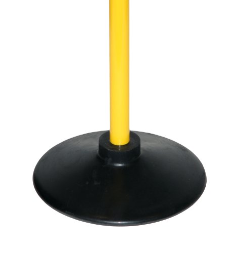 Pica de Slalom con Base de Goma Dura, Pica 160 cm (2 x 80 cm con conexión de Enchufe), Color: Amarillo