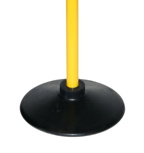 Pica de slalom con base de goma dura, pica 80 cm, color: amarillo