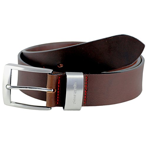 Pierre Cardin - Cinturón de cuero para hombre / cinturón para hombre pierre cardin, xxl, marrón, 70007, tamaño: 130