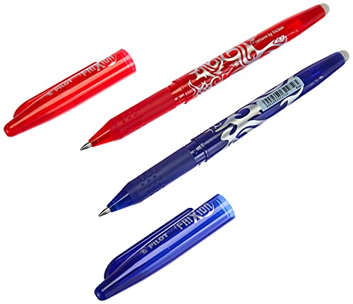 Pilot - Frixion Ball - Bolígrafo borrable, 2 unidades, color azul y rojo