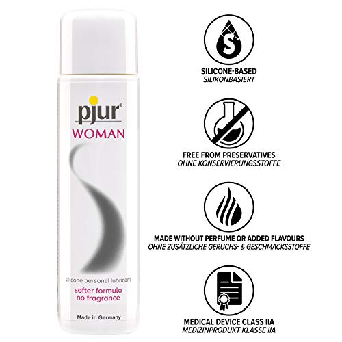 pjur WOMAN - Lubricante de silicona para mujeres - para sexo estimulante y placer duradero - ideal para piel sensible (30ml)