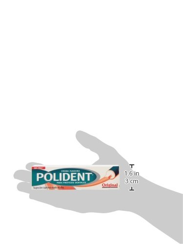 Polident, Original, Crema Fijadora para Prótesis Dentales, sin Zinc, Fijación Fuerte, 40 g
