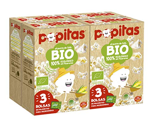 Popitas Bio Pack 3. caja 4u. | Palomitas de Maíz para Microondas