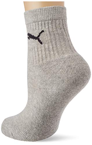 PUMA Junior Sport Socks (3 Pack) Calcetines, Grey/White/Black, 31-34 Unisex niños