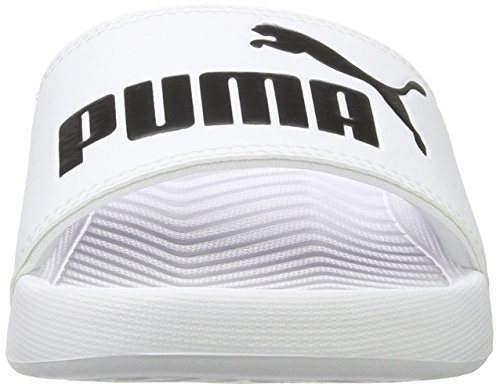 PUMA Popcat, Zapatos de Playa y Piscina, para Unisex adulto, Blanco (Puma White-Puma Black), 43 EU