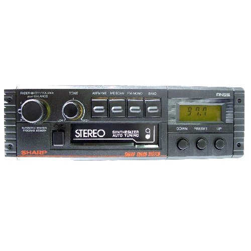 Radio-Casete Estéreo para coche SHARP RG-F554E(BK) - Sintonizador PLL digital con 15 presintonias, control de tonos y balance