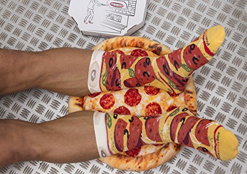 Rainbow Socks - Hombre Mujer Calcetines Pizza y Cerveza Box Regalo - 5 Pares - Pizza Cerveza - Talla 36-40