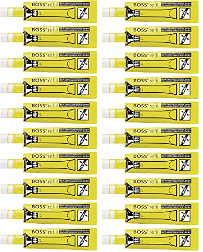 Recambio de tinta para STABILO BOSS ORIGINAL - Caja con 20 unidades color amarillo