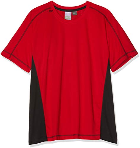 Regatta Beijing Lightweight Ergonomic Quick Wicking Active T-Shirt T-Shirts/Polos/Vests, Hombre, Classic Red/Black, M