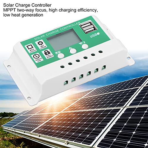 Regulador de carga solar con pantalla LCD ajustable 50 A 12 V 24 V MPPT accesorio regulador de carga solar