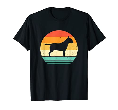 Retro Bull Terrier Shirt Dog Mom Dad Vintage Bull Terrier Camiseta