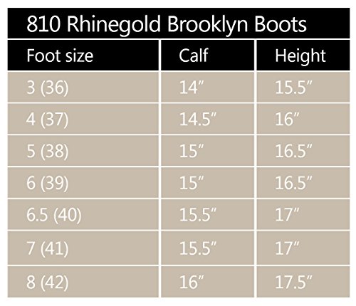 Rhinegold Elite Brooklyn - Botas altas para mujer, color marrón, talla 39 EU