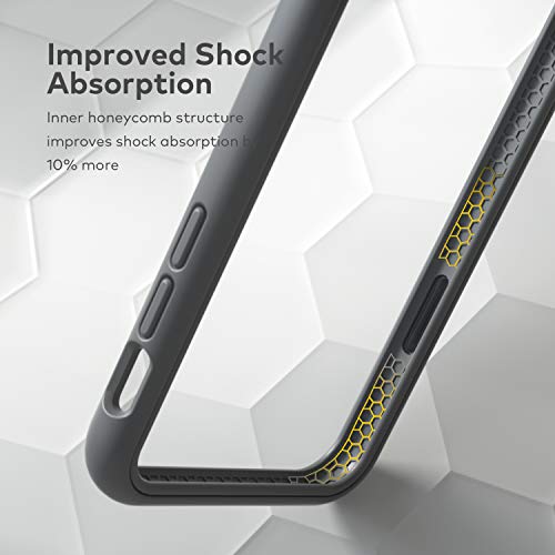 RhinoShield Funda Bumper Compatible con [iPhone XS MAX] | CrashGuard NX - Diseño Compacto con Tecnología de Absorción de Golpes [Resistente a Impactos de más de 3.5 Metros] - Negro