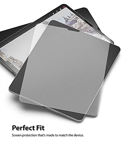 Ringke Paper Touch Film Hard Compatible con Protector Pantalla iPad Pro 12.9 Pulgadas (3/4/5 Generacion), Película de Papel Duro Mate, Protector de Pantalla para la Escritura, Dibujar - 2 Pack