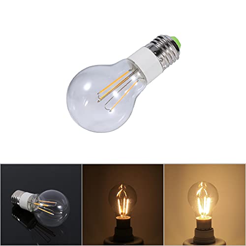 Riuty - Bombilla de filamento LED, E27, 12 V, 3 W, 4 W, 6 W, luz Blanca fría/cálida, COB, luz no Regulable a 360 ° (1 Unidades)