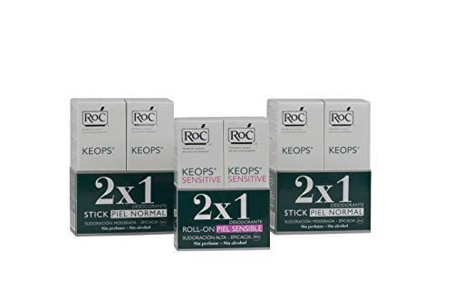 ROC KEOPS - Desodorante Stick Duplo, 40 ml (x2)