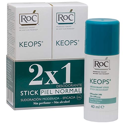 ROC KEOPS - Desodorante Stick Duplo, 40 ml (x2)