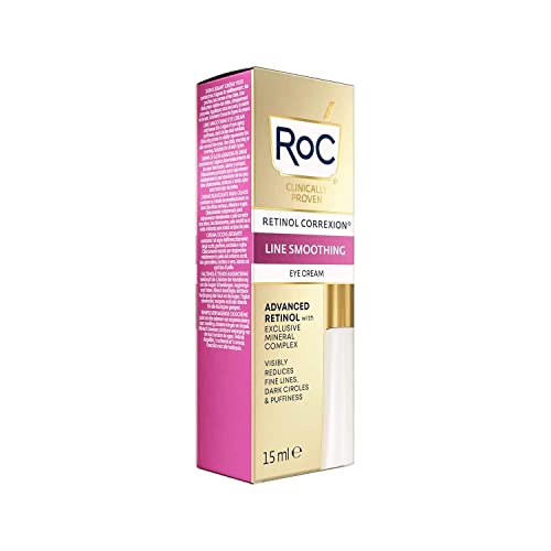 RoC - Retinol Correxion Line Smoothing Crema Contorno de Ojos - Reduce Visiblemente la Hinchazón y las Ojeras - Antiarrugas y Antiedad - 15 ml