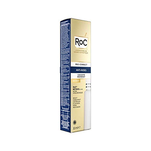 RoC - Retinol Correxion Wrinkle Corrext Concentrado Rejuvenecedor Intensivo - Crema Facial Antiarrugas y Antiedad - Retinol y Ácido Hialurónico - 30 ml