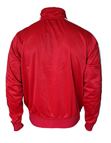 ROCK-IT Apparel® Track Jacket - Hombres con Estilo y Calidad de Estilo Retro Chaqueta de chándal por Rock-IT Tamaño S-XXXL - Color Rojo Blanco - XL