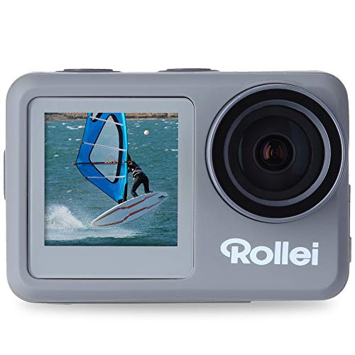 Rollei Actioncam - Cámara de acción WiFi con resolución de vídeo 4K, resistente al agua con muchos accesorios, color 9s +, color gris