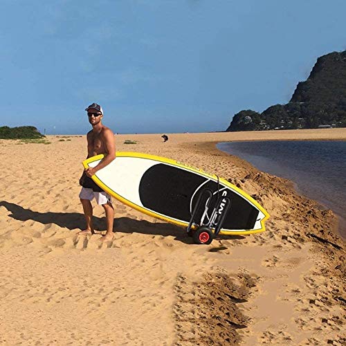 RZiioo Remolque portátil de Playa para Tablas de Surf Sup, Carro de Chapa para Tablas de Paddle Surf con fácil de Usar