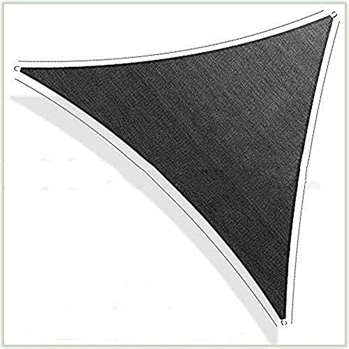 SACKDERTY Voile D'ombrage Imperméable Triangle 3x4x5m Toile Auvent UNE Protection Des Rayons UV Pour Extérieur/terrasse/Jardin, Black-3x3x4.3m