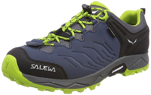 Salewa JR Mountain Trainer Waterproof Zapatos de Senderismo, Dark Denim/Cactus, 38 EU