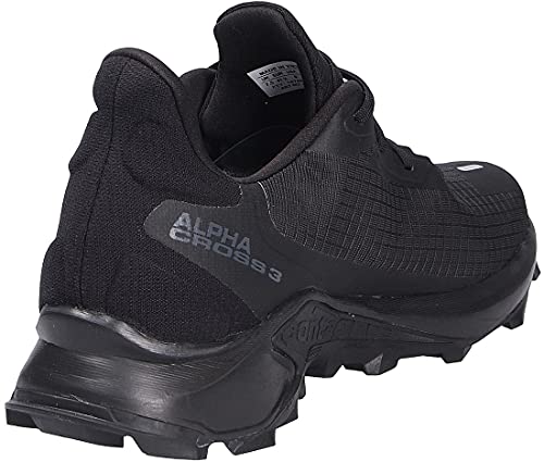 Salomon Alphacross 3 GORE-TEX Zapatillas de Trail Running para Hombre, Impermeables, Ofrecen Rendimiento en Todo Tipo de Terrenos, Negro, 44 2/3 EU