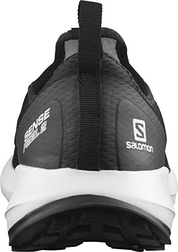 Salomon Sense Feel 2 Hombre Zapatos de trail running, Negro (Black/White/Black), 40 ⅔ EU