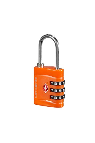 Samsonite Global Travel Accessories - TSA Three Dial Light Combi Candado para equipaje, 7 cm, Naranja (Orange)