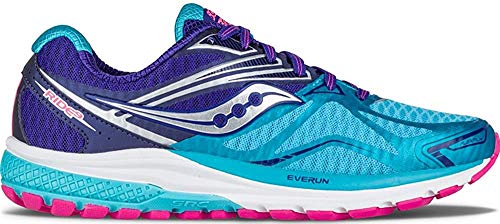 Saucony Mujer Ride 9 unidad Guantes, White/Berry/Pink, azul, 42