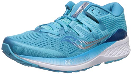 Saucony Ride ISO Neutralschuh Damen-Blau, Hellblau, Zapatillas de Running Calzado Neutro Mujer, Blue, 37 EU